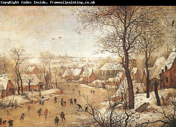 BRUEGHEL, Pieter the Younger Winter Landscape with a Bird-trap